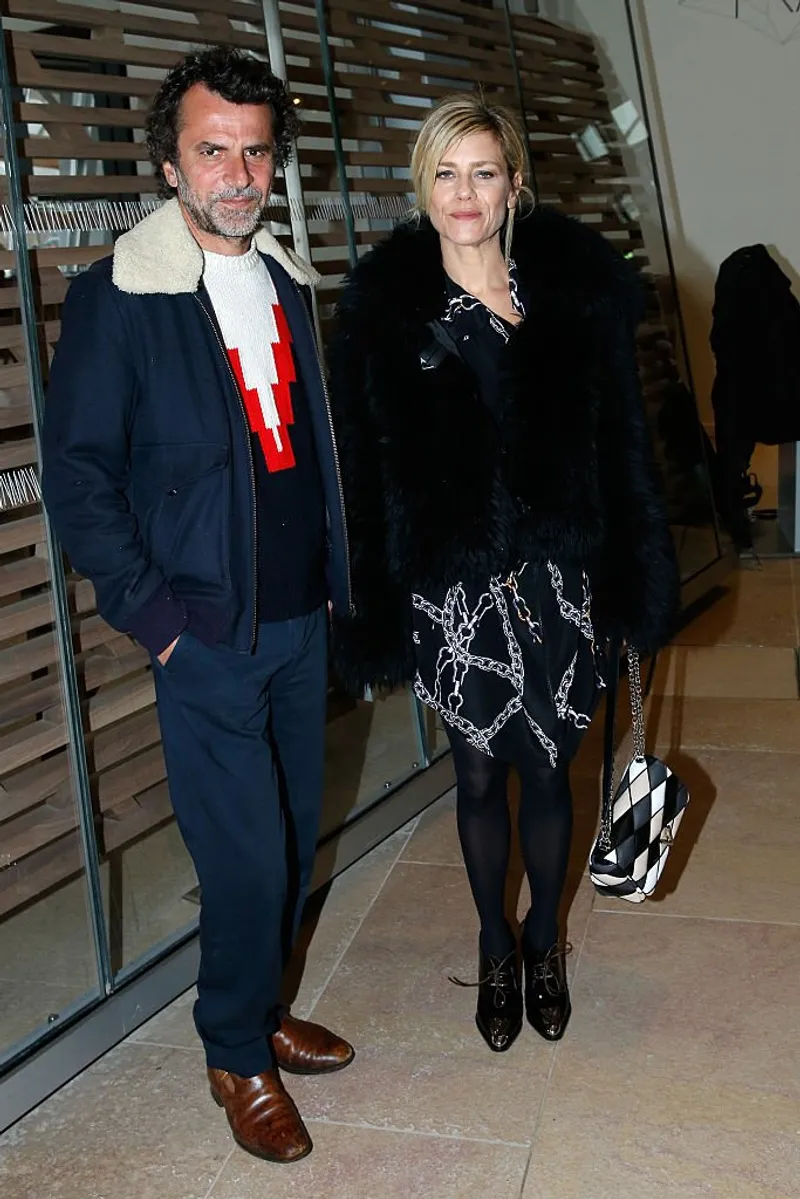Éric Lartigau et Marina Foïs à la Fashion Week à Paris, mars 2016. Photo : Getty Images