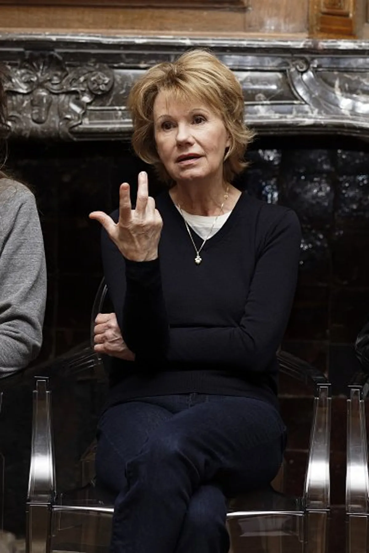 L'actrice Sylvette Herry, alias Miou-Miou, assiste à la conférence de presse pour la première de "Larguees" à Lille. | Photo : Getty Images