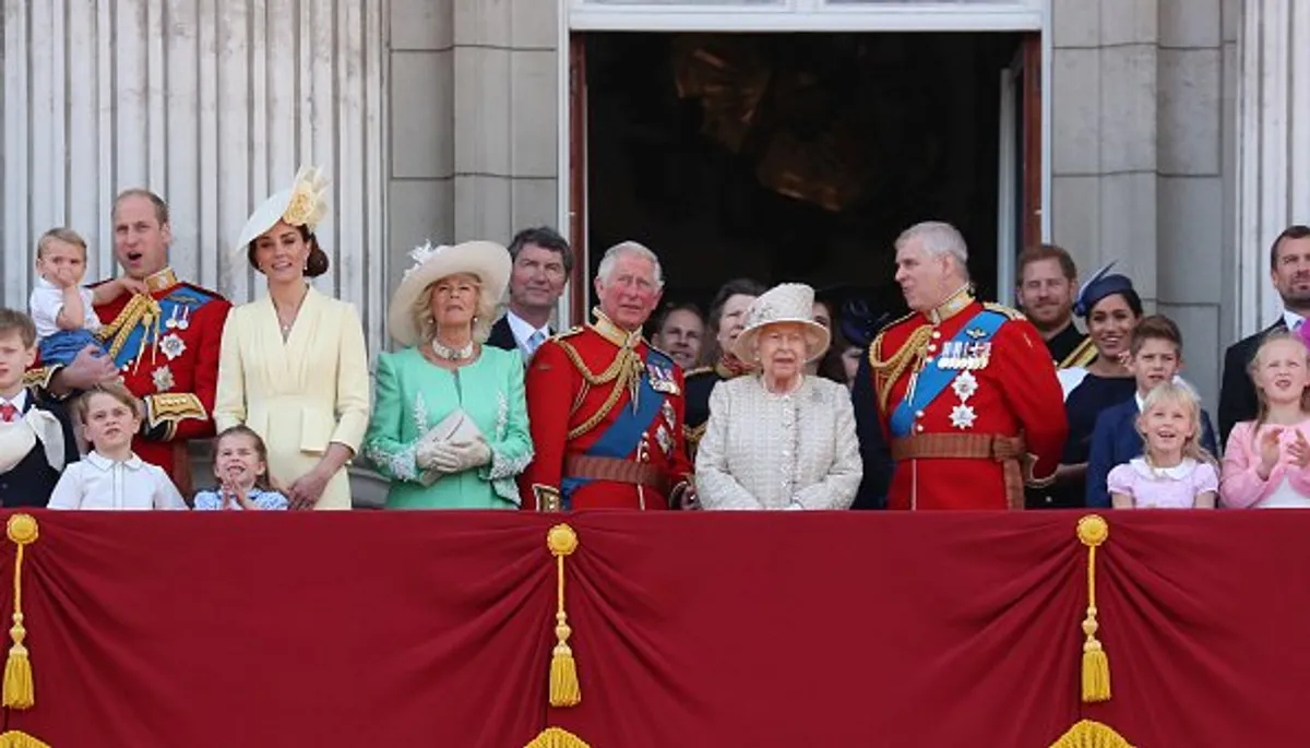La famill royale lors du défilé annuel d'anniversaire de la reine, le 08 juin 2019 à Londres, en Angleterre. | Photo : Getty Images