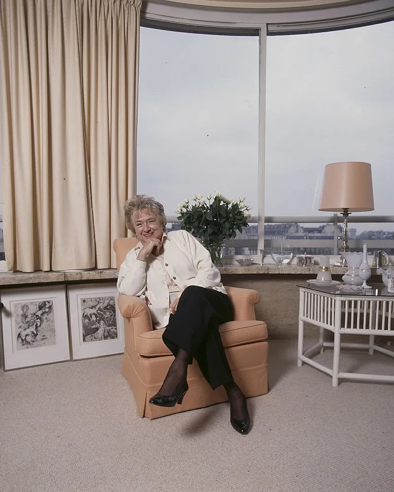 Jacqueline Maillan dans sa maison parisienne au mois de janvier 1992. l Photo : Getty Images