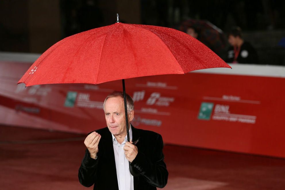 Fabrice Luchini watches the film's red carpet 