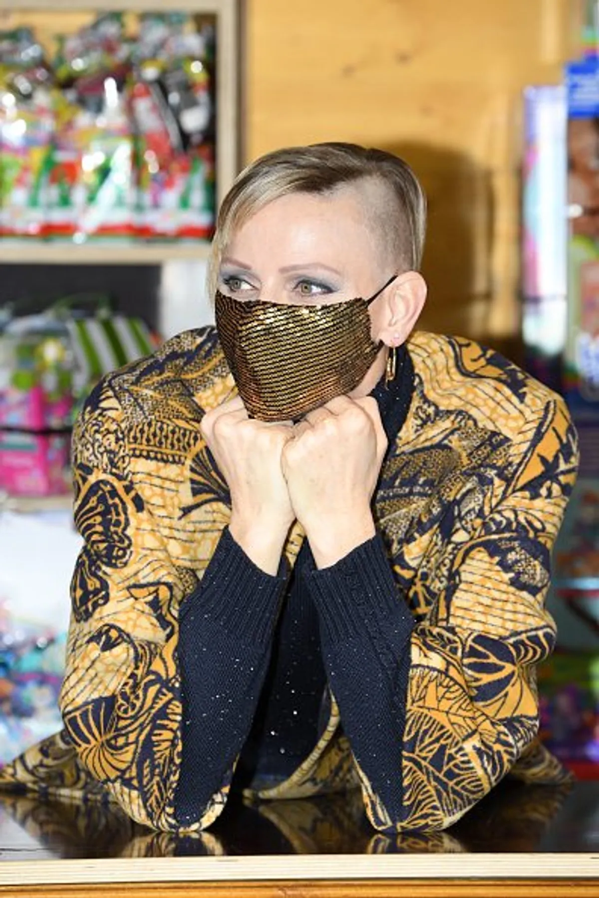 La Princesse Charlene de Monaco assiste à la distribution des cadeaux de Noël le 16 décembre 2020 à Monaco, Monaco. | Photo : Getty Images