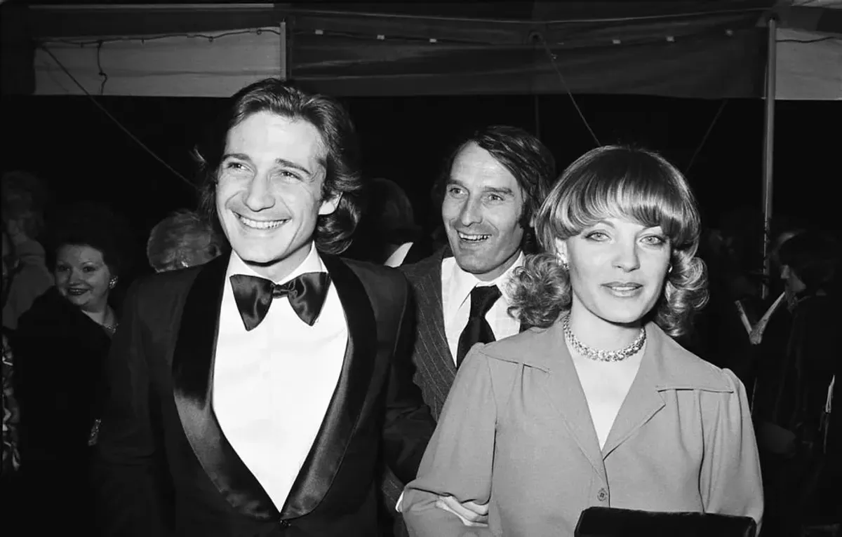 Romy Schneider und Daniel Biasini, Union Gala, 1975 | Quelle: Getty Images