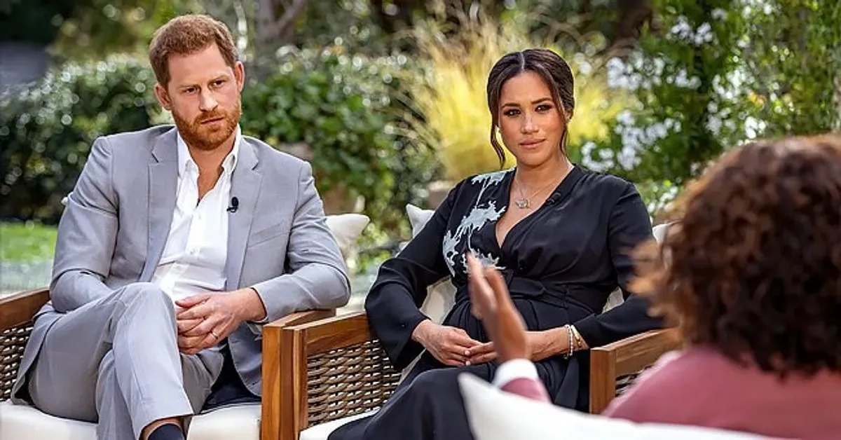 Prinz Harry und Herzogin Meghan im Interview mit Oprah, März 2021 | Quelle: Getty Images