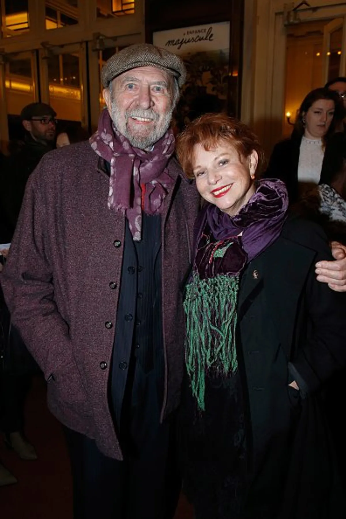 Jean-Pierre Marielle et son épouse Agathe Natanson assistent au gala de charité "Enfance Majuscule 2017" au profit de l'enfance maltraitée. Tenue à la Salle Gaveau le 20 mars 2017 à Paris, France. | Photo : Getty Images