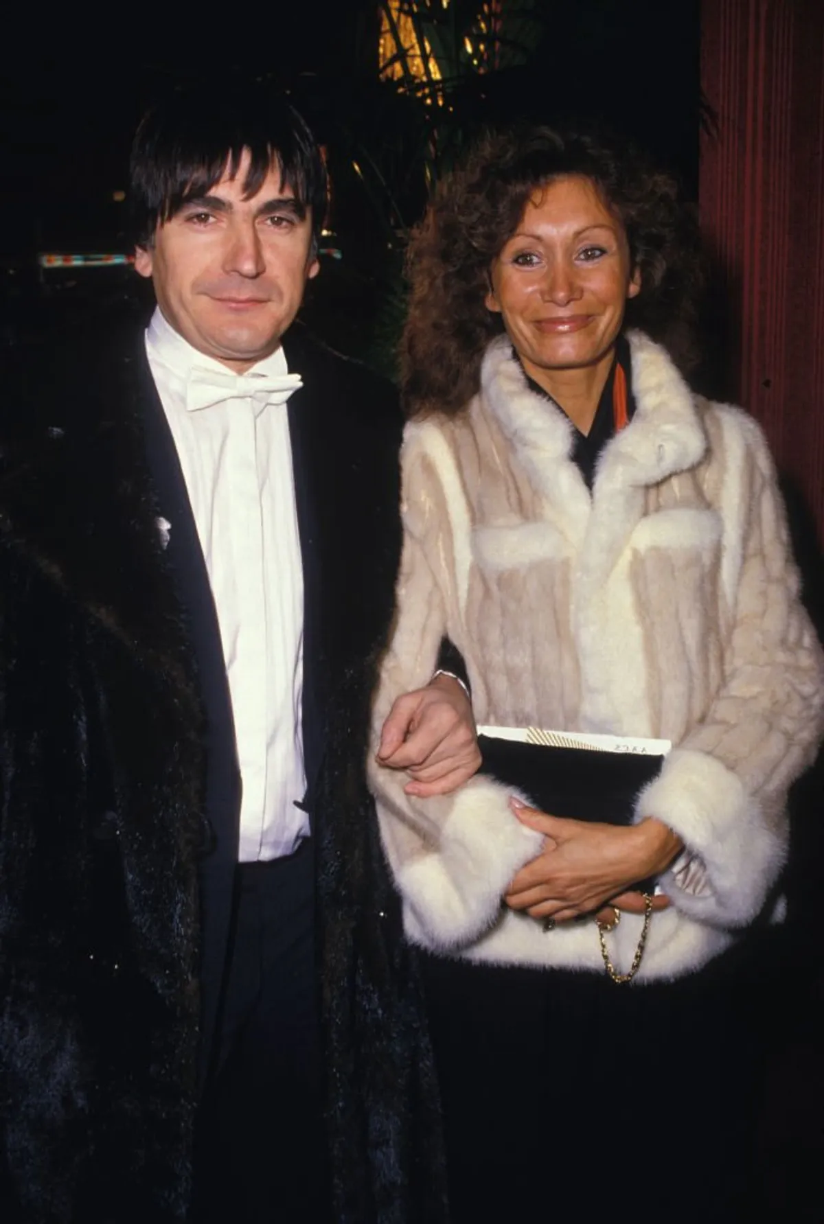 Serge Lama et sa femme Michèle le 26 novembre 1985 à Paris. l Source : Getty Images