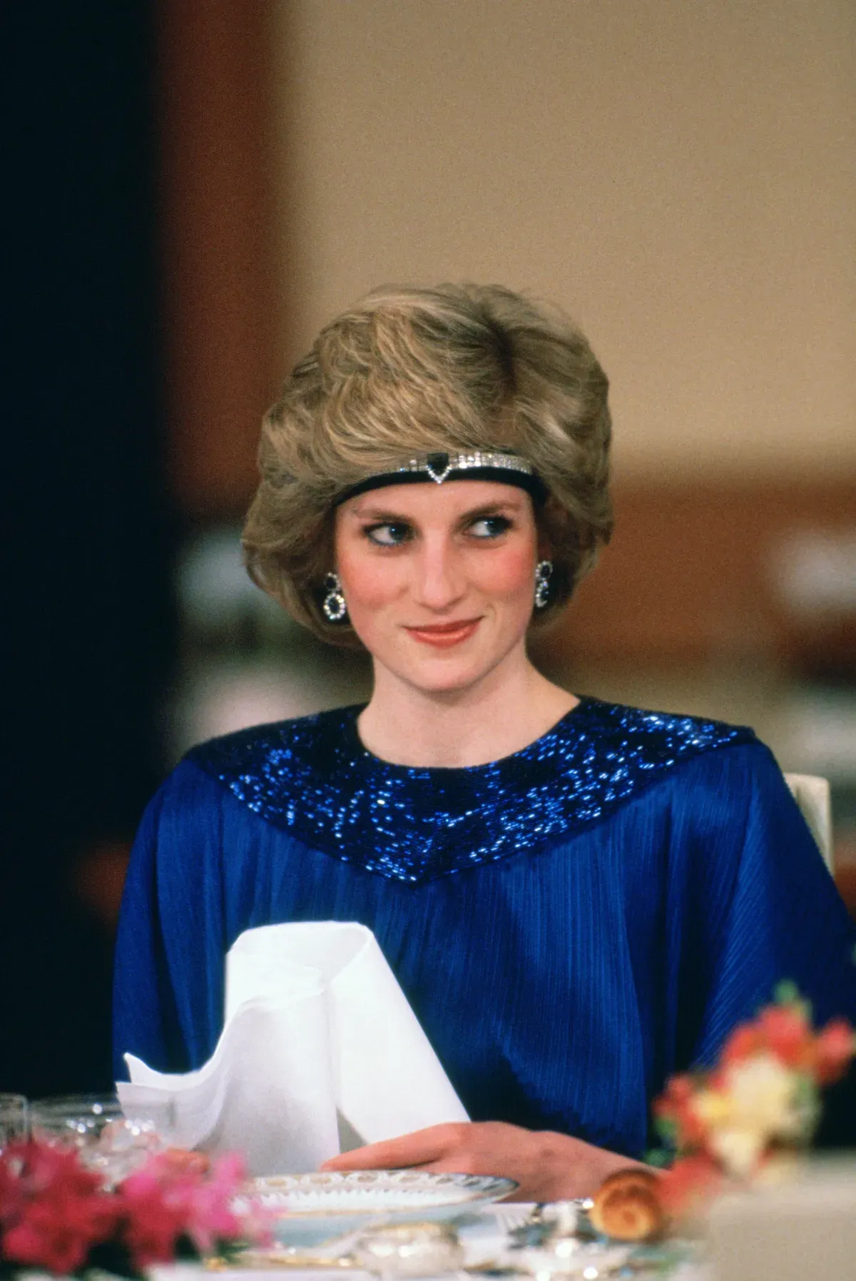 Diana, princesse de Galles lors d'un dîner organisé par l'empereur Hirohito au Japon. | Photo : Getty Images