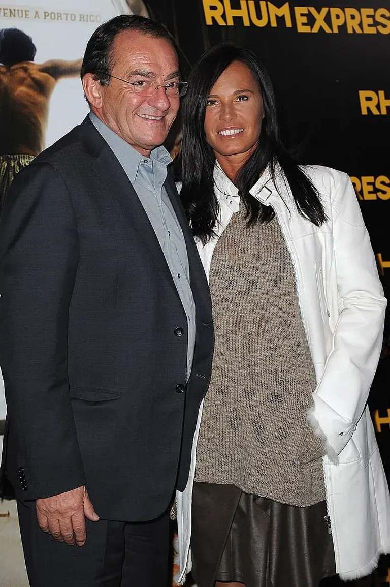 Jean-Pierre Pernaut et Nathalie Marquay à la première de "Rhum Express" le 8 novembre 2011. l Source: Getty Images