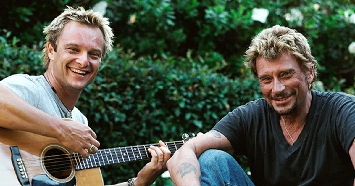 David Hallyday et son père. | Photo : Getty Images