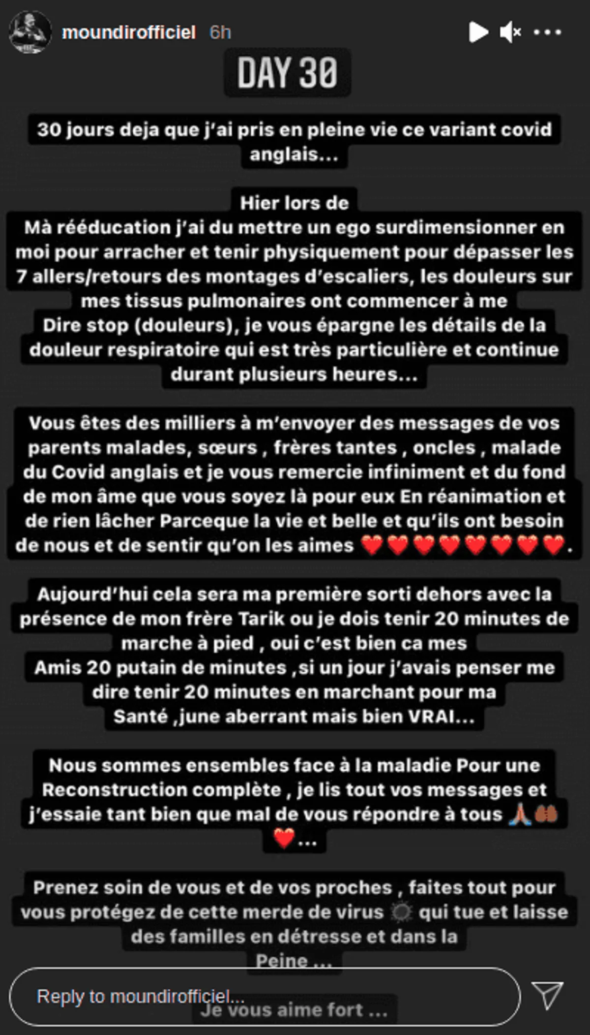 Capture d'écran. | Photo : Instagram/moundirofficiel