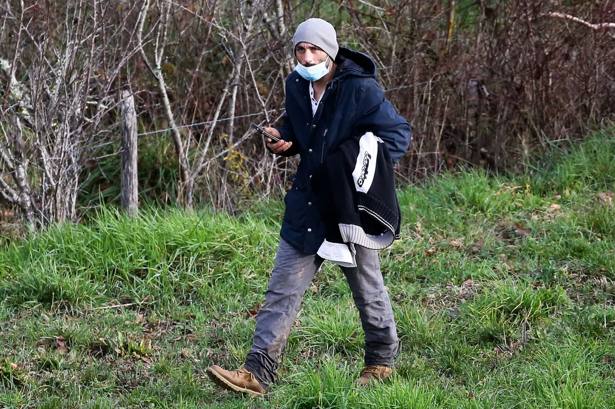 Cédric Jubillar lors d'une des battues organisées pour retrouver son ex-femme. l Source : Getty Images
