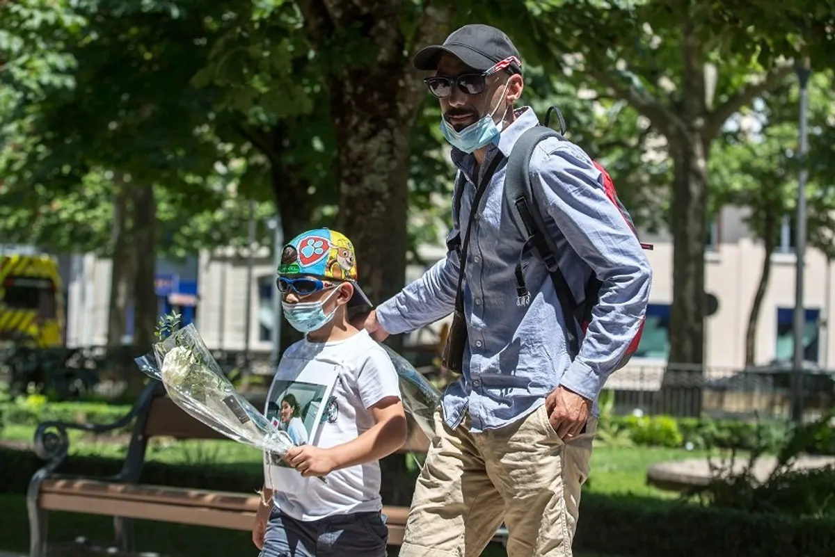 Cédric Jubillar et son fils Louis | Photo : Getty Images.