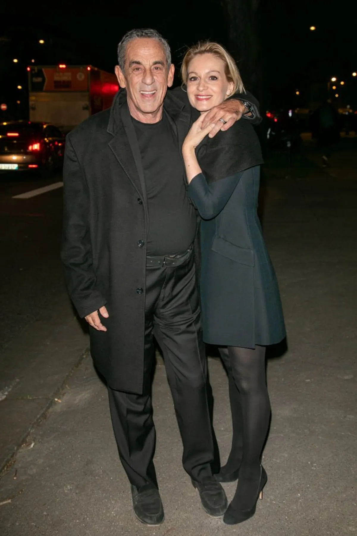 Thierry Ardisson et Audrey Crespo Mara arrivent à "L'Exhibitioniste" : l'exposition de Christian Louboutin au Palais De La Porte Doree le 24 février 2020 à Paris. | Photo : Getty Images